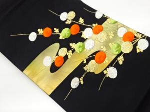 ヱ霞に万寿菊模様織出し名古屋帯